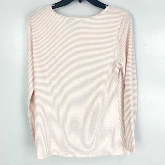 MAX & MIA Striped Twist Pullover Sweater Blush NWT - Picture 3 of 4